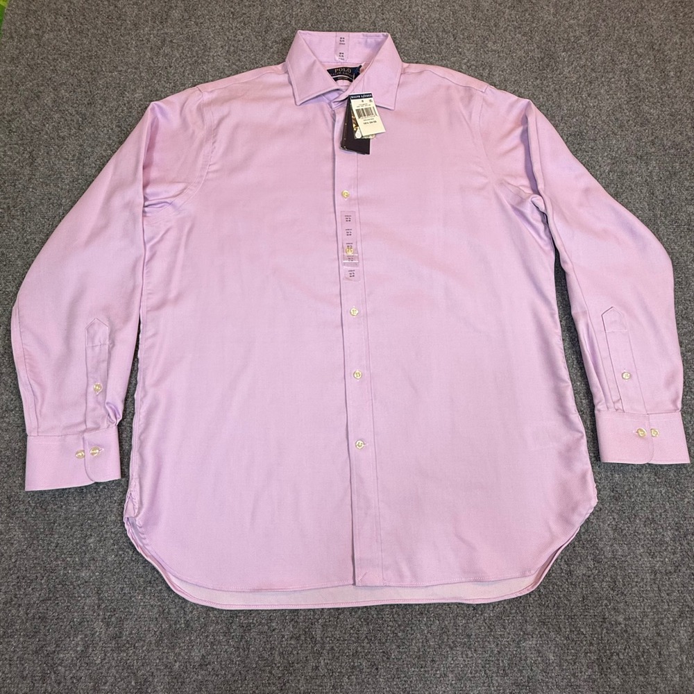 Polo Ralph Lauren Mens Button Up Dress Shirt 16.5 34/35 Orchid Pink